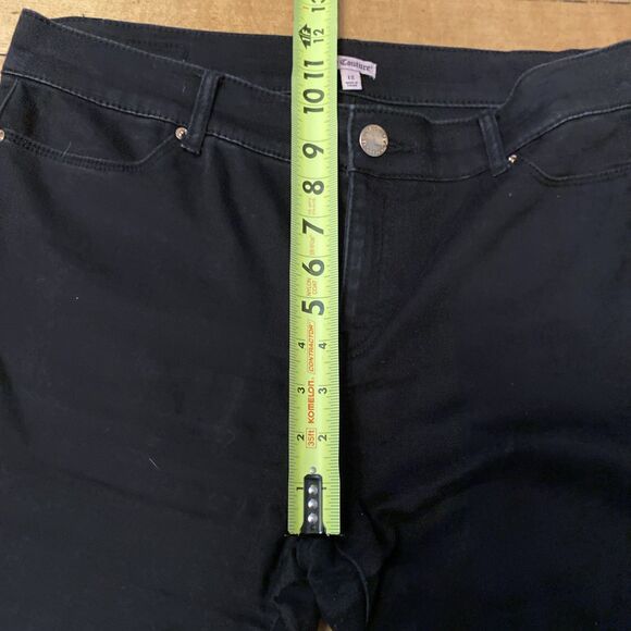 Juicy Couture Jeggings Women’s Size 12 Black Stretch Mid Rise Cropped - Picture 3 of 9